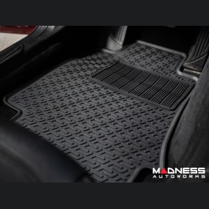 Alfa Romeo Giulia Floor Mat Set - All Weather Rubber Front/ Rear 4 Piece Set - Deluxe - RWD Model